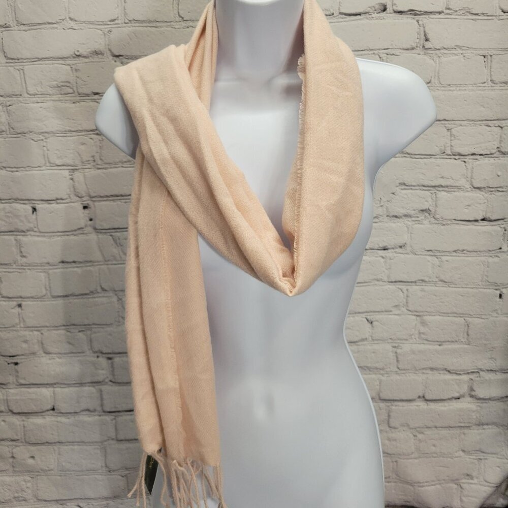 Style & Co Fringe Detail Solid Soft Wrap- Blush